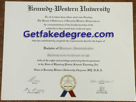 kennedy western university diploma